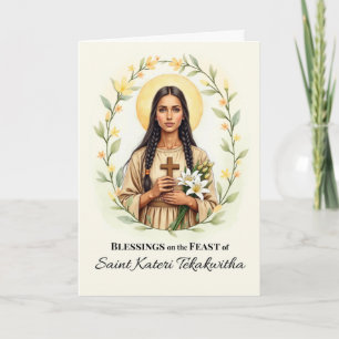 Tarjeta Guerrera de bendiciones del Día de la Fiesta de Sa