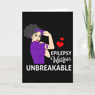 Tarjeta Guerrera de Conciencia de la Epilepsia Mujer Fuert