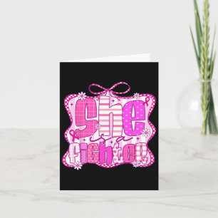 Tarjeta Guerrera del Cáncer de Mama Coquette Cinta Rosa Es