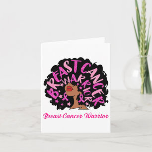 Tarjeta Guerrera del cáncer de mama Reina mujer negra Cint