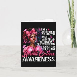 Tarjeta Guerrera del cáncer de mama Soy la fuerte tormenta