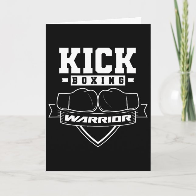 Tarjeta Guerrero de kickboxing Kickbox Kickboxer Kick Boxi (Anverso)