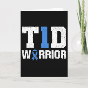 Tarjeta Guerrero de la diabetes del T1d Conciencia sobre l