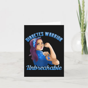Tarjeta ¡Guerrero de la diabetes! Diseños para la toma de