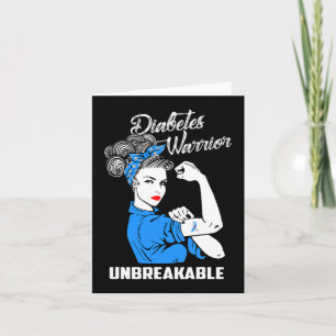 Tarjeta Guerrero de la diabetes irrompible Conciencia sobr