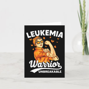 Tarjeta Guerrero de la leucemia Apoyo inquebrantable Leuce