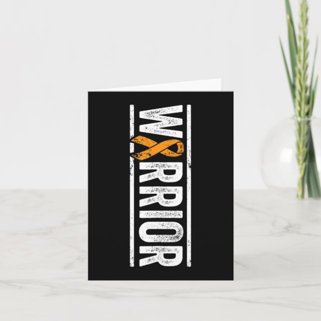 Tarjeta Guerrero de la leucemia - Conciencia del cáncer Na (Anverso)