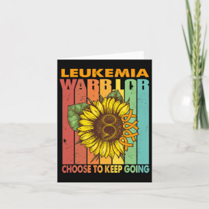 Tarjeta Guerrero De La Leucemia Del Girasol Elige Seguir A