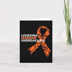 Tarjeta Guerrero de la leucemia: inquebrantable guerra con