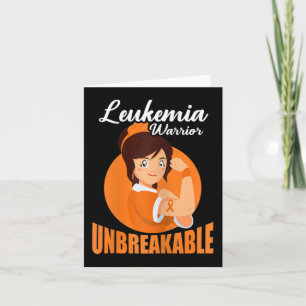 Tarjeta Guerrero de la leucemia: inquebrantables advertenc
