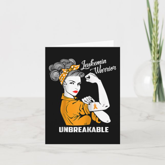 Tarjeta Guerrero de la leucemia: un regalo de conciencia i (Anverso)