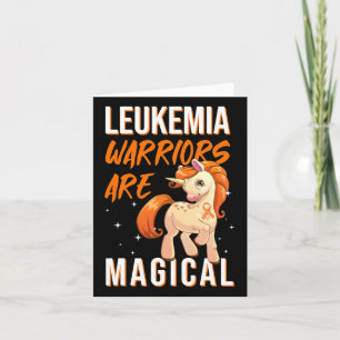 Tarjeta Guerrero de leucemia Magia Unicornio Naranja Ribbo