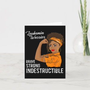 Tarjeta Guerrero de leucemia sobreviviente indestructible