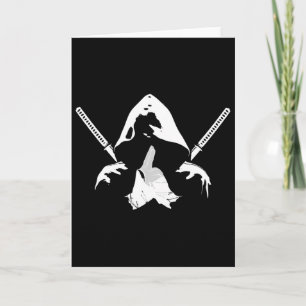 Tarjeta Guerrero de Ninja Bushido Samurai Martia luchadora