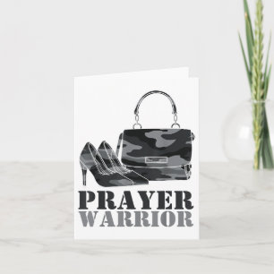 Tarjeta Guerrero de Oración Camuflaje Dios Jesús Cristiano