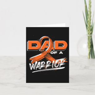 Tarjeta Guerrero del cáncer de hombres Naranja Ribbon Dad 