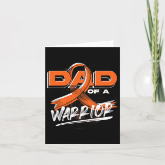 Tarjeta Guerrero del cáncer de hombres Naranja Ribbon Dad 
