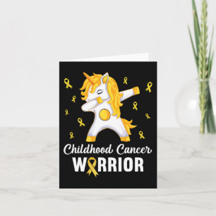 Tarjeta Guerrero Del Cáncer Infantil De Unicornio En Septi