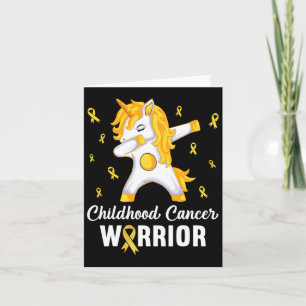 Tarjeta Guerrero Del Cáncer Infantil De Unicornio En Septi