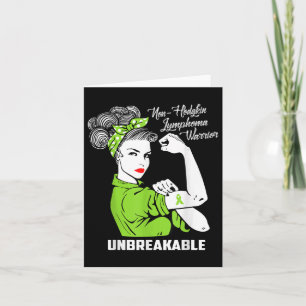 Tarjeta Guerrero del linfoma no hodgkin Conciencia inquebr