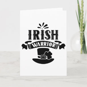 Tarjeta Guerrero Irlandés Día de San Patricio Irlanda Lepr