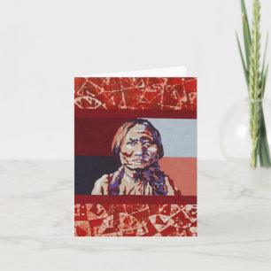 Tarjeta Guerrero lakota - Sentado toro