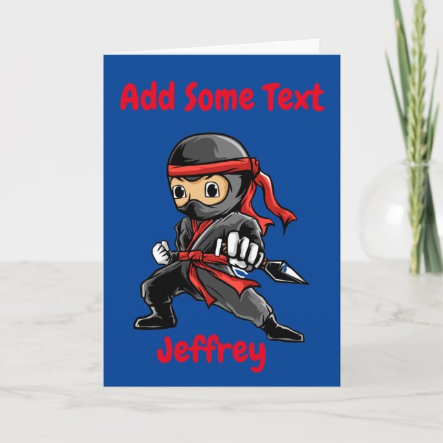 Tarjeta Guerrero Ninja personalizado (Anverso)