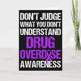 Tarjeta Guerrero Sobreviviente de Conciencia de Sobredosis