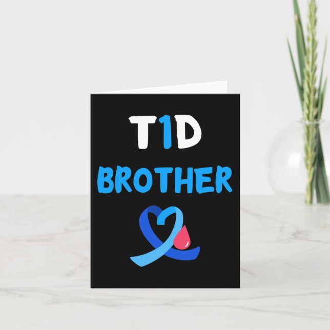 Tarjeta Guerrero T1D Hermano Diabetes Awareness Squad Supp (Anverso)