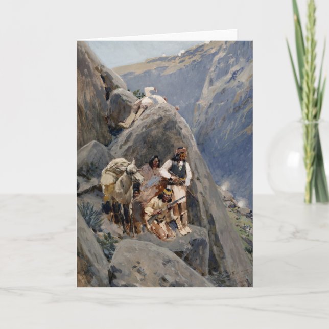 Tarjeta Guerreros Apache: Emboscada en la caballería norte (Anverso)