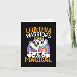 Tarjeta Guerreros de leucemia son leucemia magra unicornio
