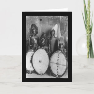 Tarjeta Guerreros Kenia, África 1920 del Masai