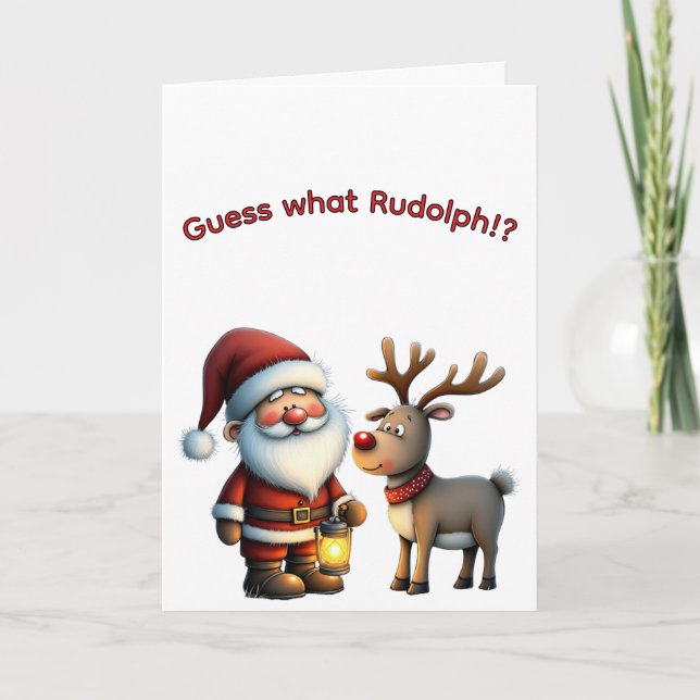 Tarjeta Guess What, Rudolph? (Anverso)
