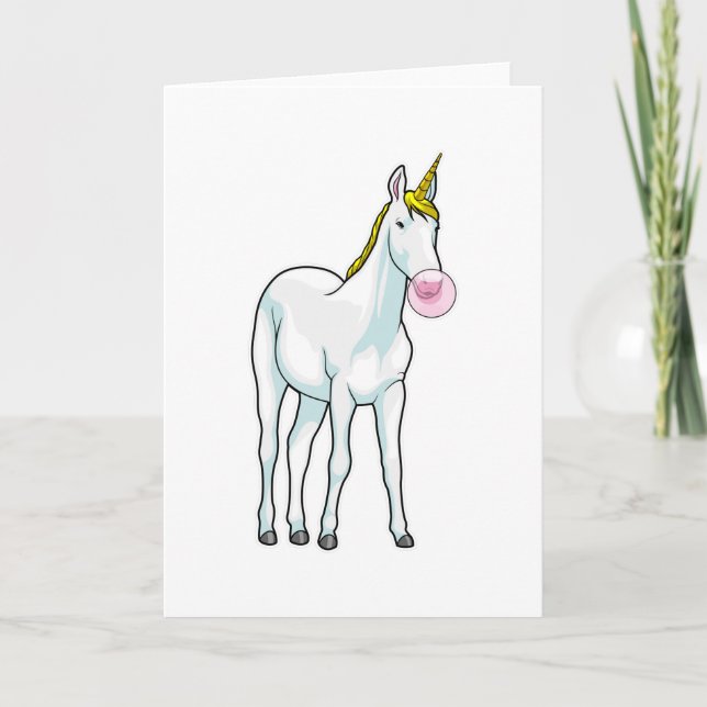 Tarjeta Guia de burbujas de unicornio (Anverso)