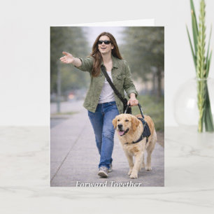Tarjeta Guía de Graduación de Perro Guía Adelante Juntos