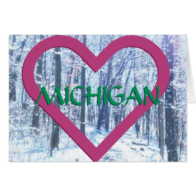 Tarjeta guía de invierno de Michigan (Anverso (Horizontal))