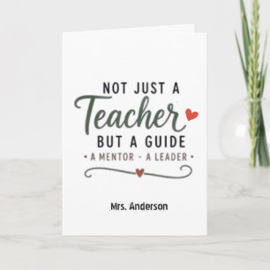 Tarjeta Guía personalizada no solo para un maestro Mentor