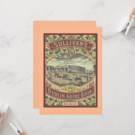 Tarjeta Guía turística de época de Dublín Irlanda Viaje