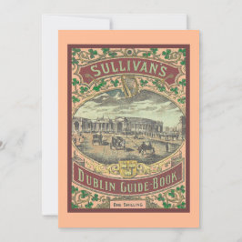 Tarjeta Guía turística de época de Dublín Irlanda Viaje