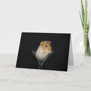 Tarjeta Guinea pig in a wine glass