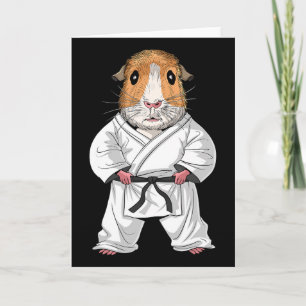 Tarjeta Guinea Pig Karate Ninja Jiu-jitsu Taekwondo Martia