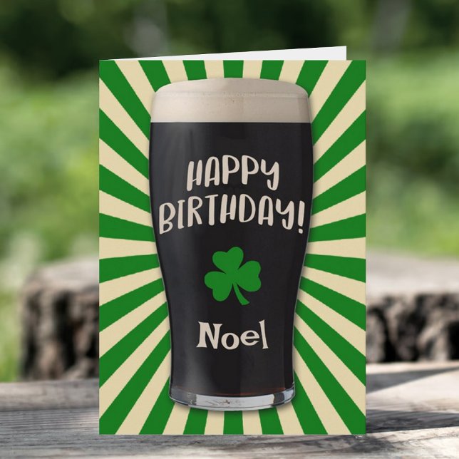 Tarjeta Guinness Pint irlandés Feliz cumpleaños (Subido por el creador)