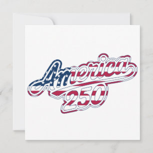 Tarjeta Guión de bandera de América 250 Semiquincentenario
