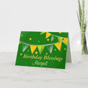 Tarjeta Guión de Bendición de Cumpleaños Irlandés Personal