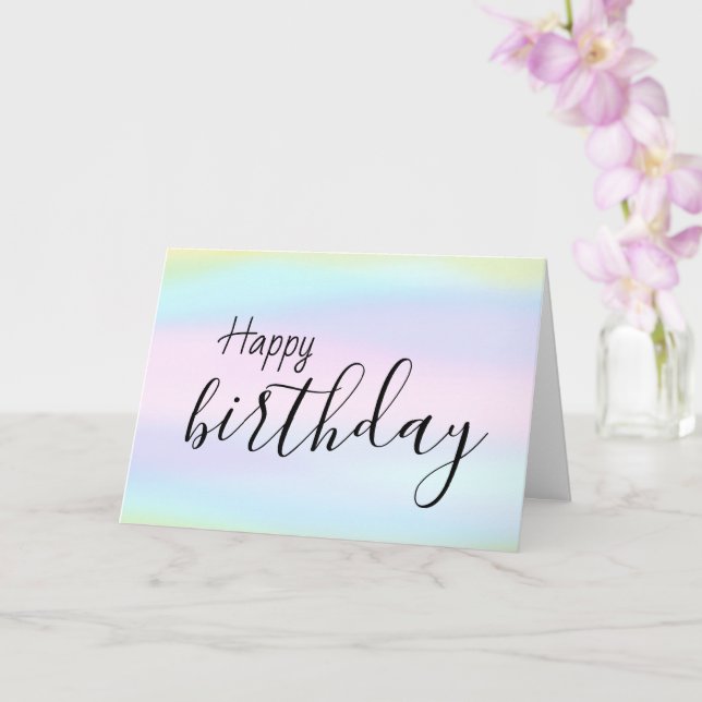 Tarjeta Guión de broche de bienvenida feliz cumpleaños (Orquídea)