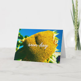 Tarjeta Guión de cita del día del sol del girasol amarillo