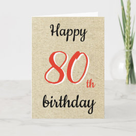 Tarjeta Guión de cumpleaños feliz de Rusia 80 cumpleaños