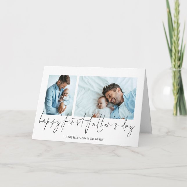 Tarjeta Guión de fotos del Día de los Primeros Padres (Anverso)