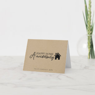 Tarjeta Guión de la casa Kraft Aniversario de inicio