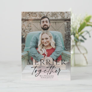 Tarjeta Guión de Más Feliz Juntos Foto Feliz Navidad